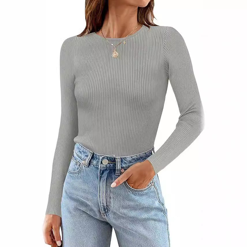 New Striped Long Sleeve Regular Top T-Shirt Women